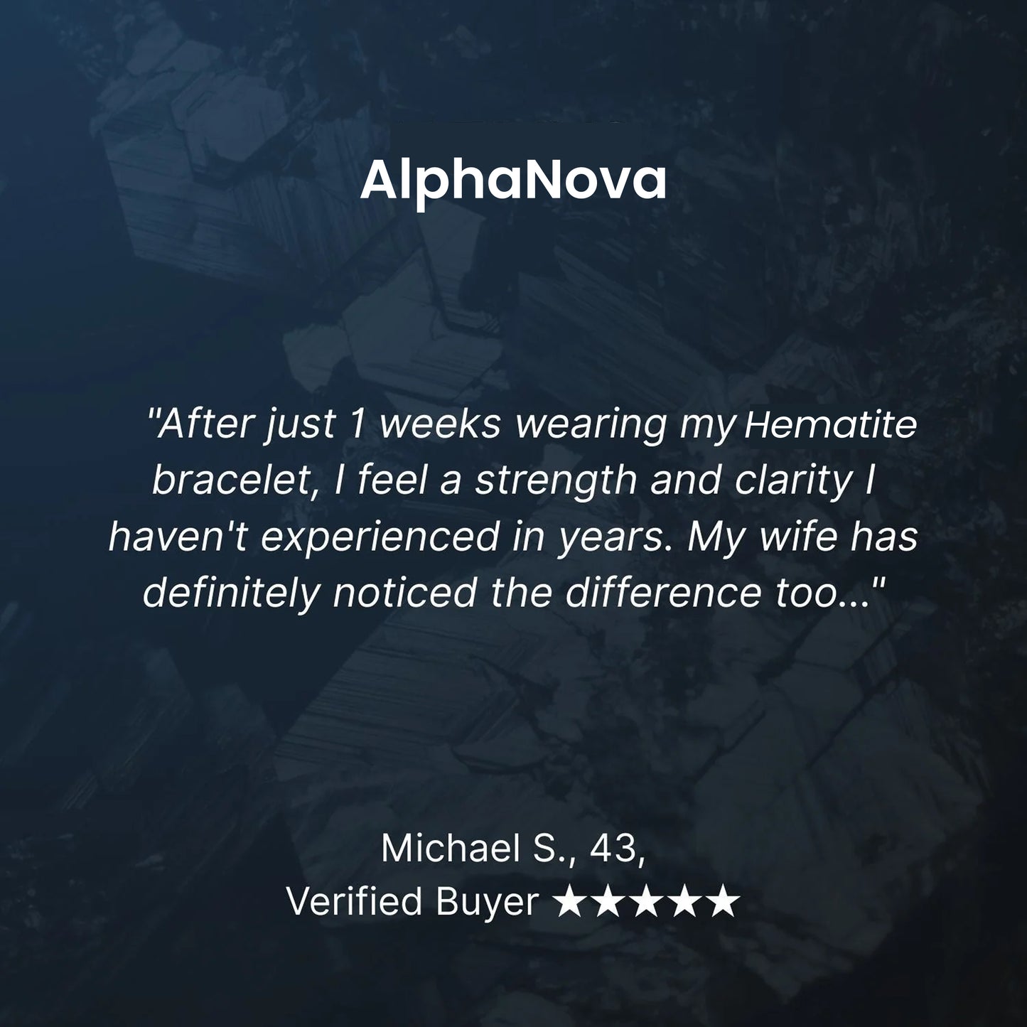 AlphaNova Hematite Bracelet