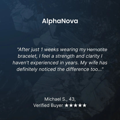 AlphaNova Hematite Bracelet